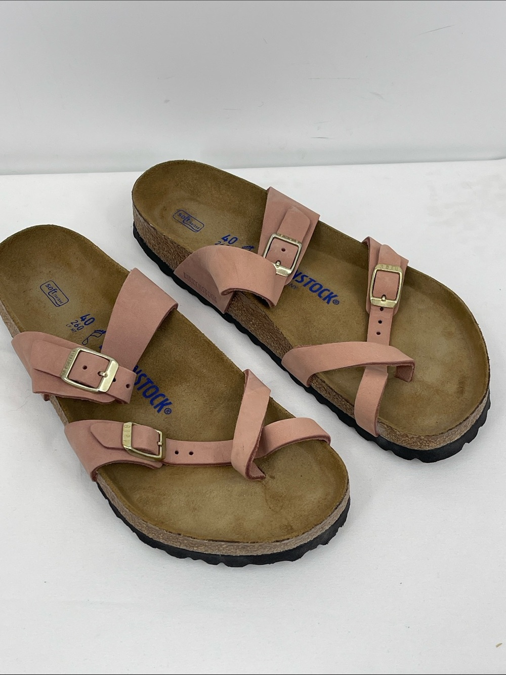 Birkenstock Women’s Dusty Pink Two-Strap Buckle Sandals SIZE W-9 M-7 UNISEX